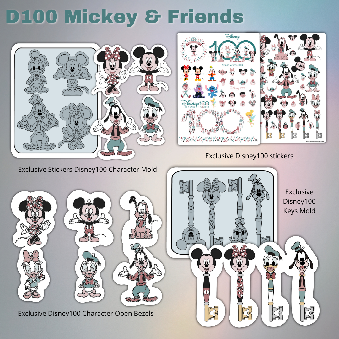 D100 Mickey & Friends Resin Craft Box, Resin Craft Box