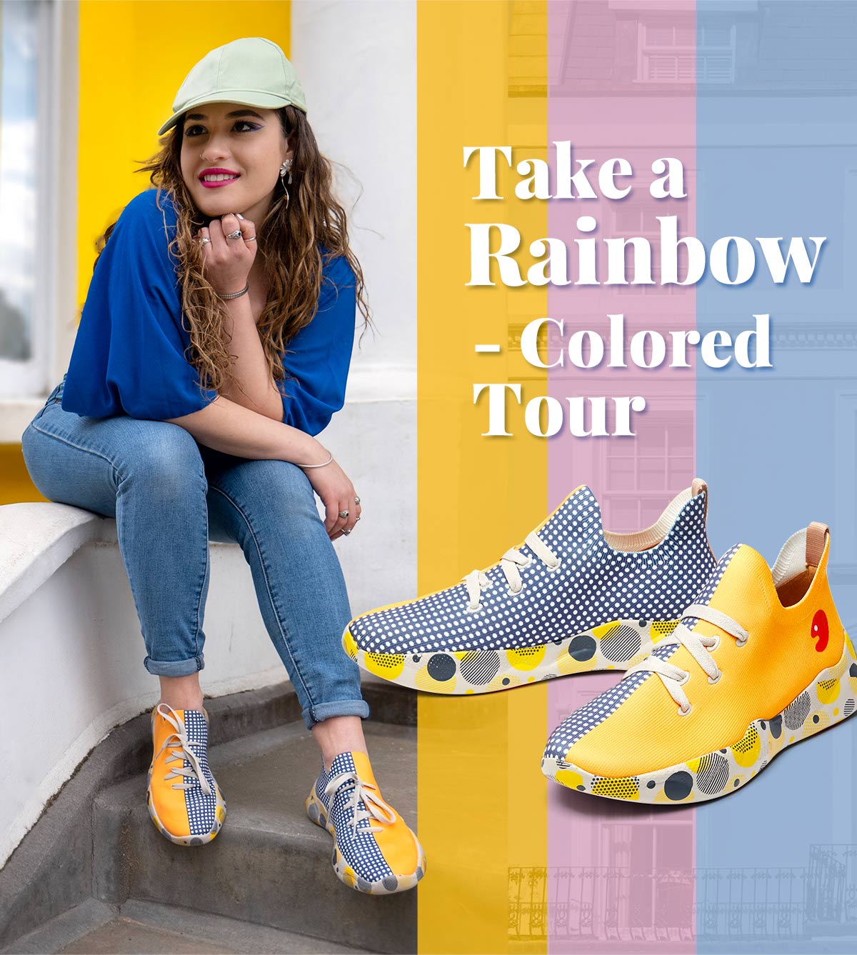 Step into a colorful uin outfit. Uin Footwear