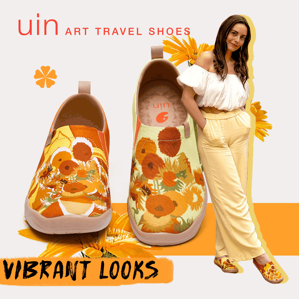 Step into a colorful uin outfit. Uin Footwear