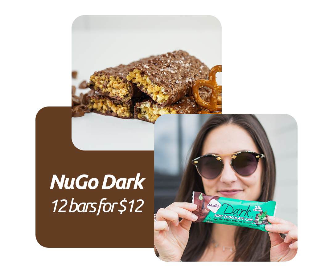 NuGo Dark 12 bars for $12 NuGo Dark 1 YA 