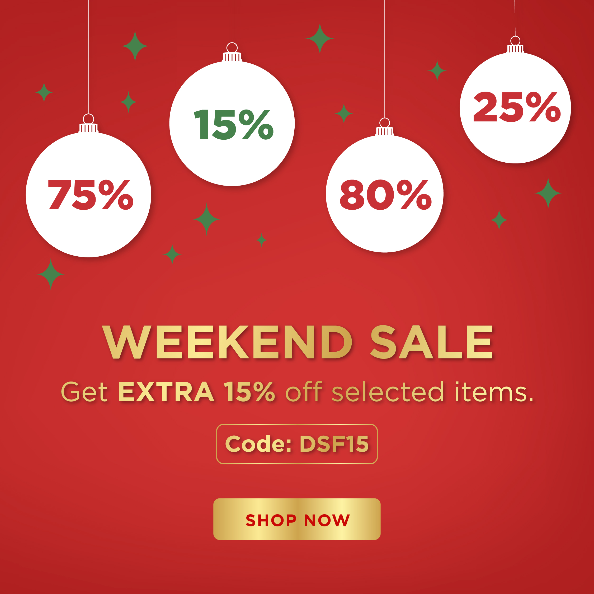 Get extra 15% off with code: DSF15