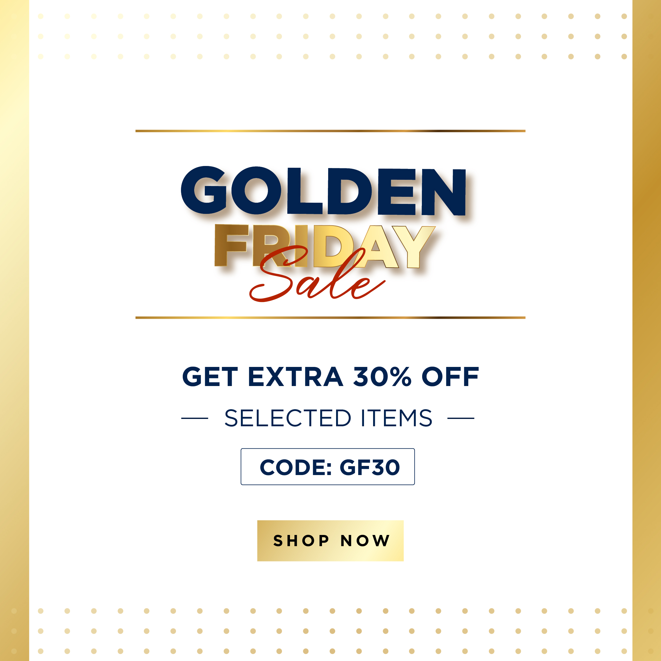 Get extra 30% off with code: GF30